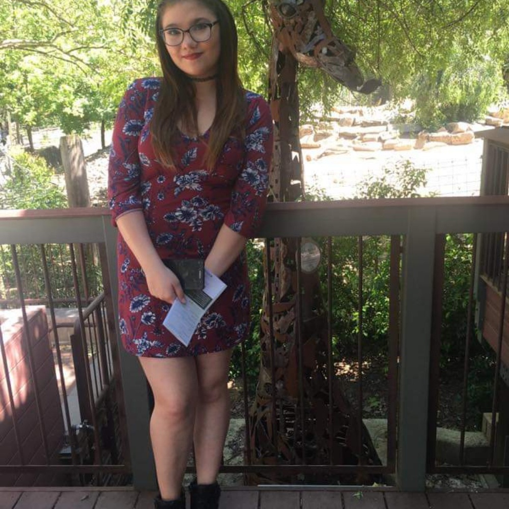 Purple Floral Stretchy Dress